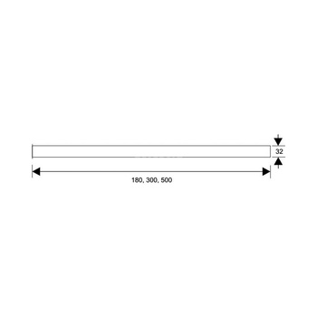 Przedłużka do syfonu umywalkowego 11/4"x32mm z kołnierzem L-500mm CHROM