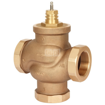 Zawór regulacyjny 3-drożny DANFOSS brąz GW metryczny DN 40, 40 mm, max. 130'C, max. 1bar, ze sterowaniem elektrycznym