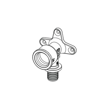Kolano naścienne 90' TECE flex, mosiądz, 14 mm x 1/2'' (zz x GW)
