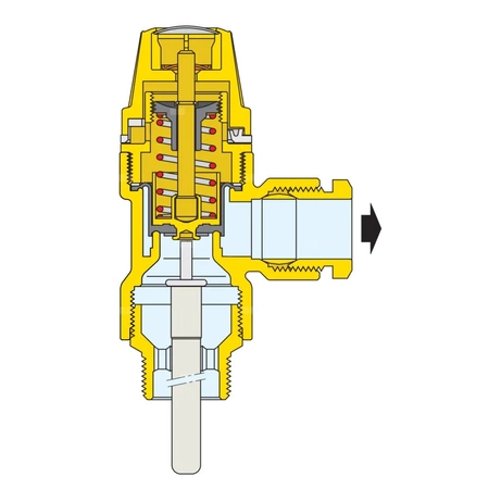 Zawór bezpieczeństwa temperaturowo-ciśnieniowy. Dla instalacji solarnych w celu ochrony zasobników c.w.u. 3/4" GZ x O 22 10 bar