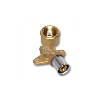 Kolano 90' SANHA 3fit Press pb-free ścienne z łapami dwuczęściowy, brąz, 26 mm x 3/4'' (zw x GW)