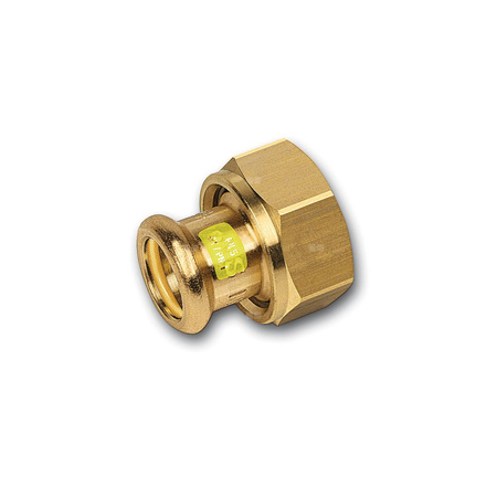 Półśrubunek SANHA Press Gas dwuczęściowy, miedź, 15 mm x 1'' (zw x nz)