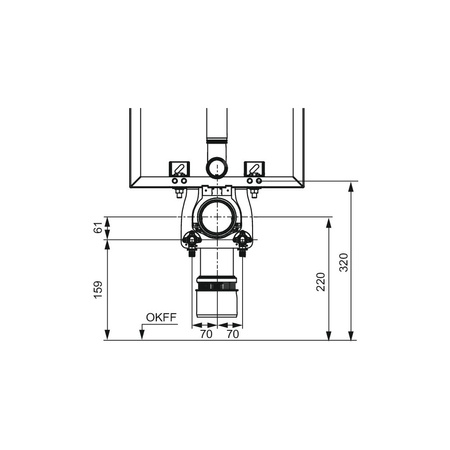 TECEone - zestaw montażowy do zabudowy mokrej, do spłuczek Uni z głębokością instalacji 13 cm
