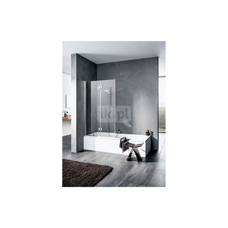 Kermi Ściana składana Liga 2PR 1200x 1500 1180-1205 SIHG ESG Clean, składany 2-skrzydłowy parawan nawannowy, drzwi otwierane w prawo