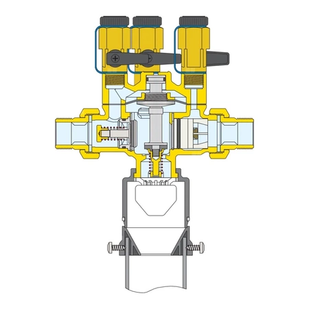 Zespół ochrony instalacji wodociągowej 1"