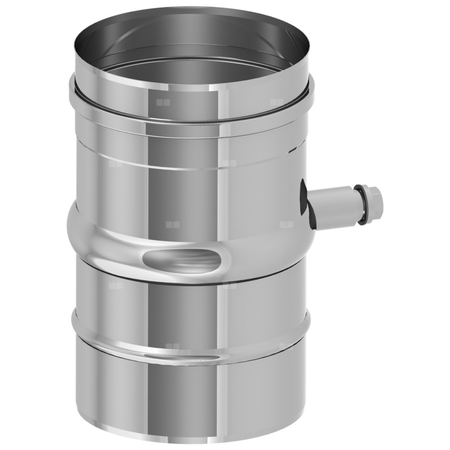 Rura z odpływem kondensatu JEREMIAS TN06110 150mm, długość 200 mm z mufą i korkiem 1/2