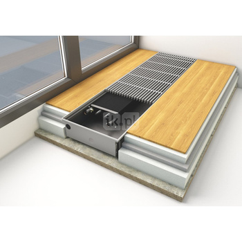 Grzejnik konwektorowy ZEHNDER Terraline, wym. 90 x 2800 mm, kolor czarny, moc 5464 W