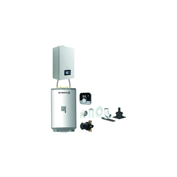 Pakiet - Kocioł gazowy jednofunkcyjny DE DIETRICH Virtuens Smart 32 kondensacyjny wiszący 3.7 - 34.9 kW + RegulatorSMART TC + Zestaw powietrzno-spalinowy szachtowyBazowy PP/Alu fi 60/100 na fi 80 + Zasobnik c.w.uAQUAvie150 + Filtr magnetyczny XS90 A