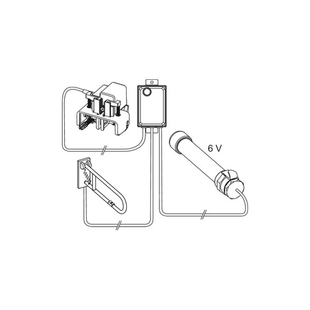 Mechanizm spłukujący elektroniczny do WC TECE planus, zasilanie bateryjne 6 V, przycisk elektryczny montowany na poręczy - wersja przewodowa