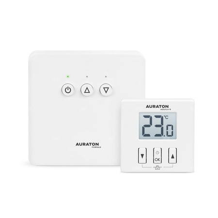 AURATON Aquila SET - Dobowy, bezprzewodowy regulator temperatury ze sterownikiem urządzenia grzewczego (zestaw)