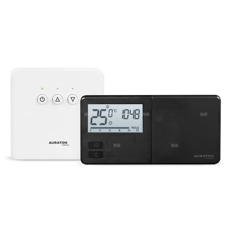 AURATON Tucana SET ( wersja czarna ) -  Tygodniowy, bezprzewodowy regulator temperatury ze sterownikiem urządzenia grzewczego (zestaw)