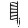 Grzejnik elektryczny (suszarka) INSTAL-PROJEKT Poppy Electro, wym. 1310 (1415 z grzałką)/500 mm, kolor czarny mat,  moc 600 W