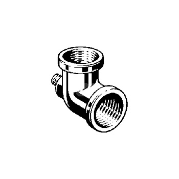 Kolano przyłączeniowe 90' VIEGA 944770 jednoczęściowy, brąz / brąz, 1/2'' (gw x gw), (głębokość: 15 mm)