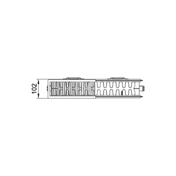 Grzejnik płytowy typ 22 KERMI X2 Plan-K, z osłoną wym. 959 x 1205 mm, kolor biały, moc 2667 W