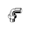 Złącze przejściowe 90' VIEGA 94096 jednoczęściowy, brąz / brąz, 15 mm, 9 mm x 15 mm x 9 mm (lw x gw), 41 mm