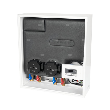 Grupa pompowa AFRISO PrimoBox AHB 620 GZ x GW 3/4'' x 3/4'', z izolacją, z pompą obiegową 2x Grunfos UPM3 Auto