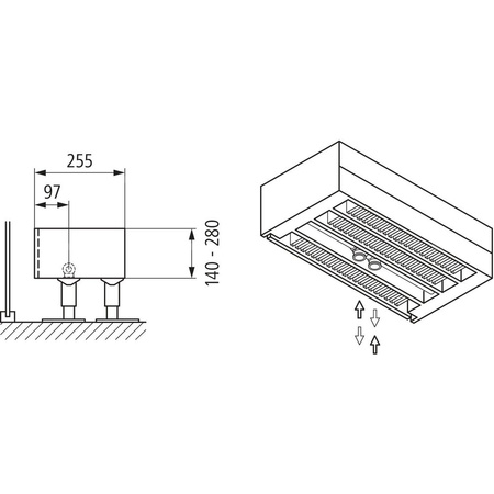 Konwektor Kermi Kon m. Str. Typ44 BH140x255x900mm QN1235,weiß,6bar, m. Abd., AB Uni.