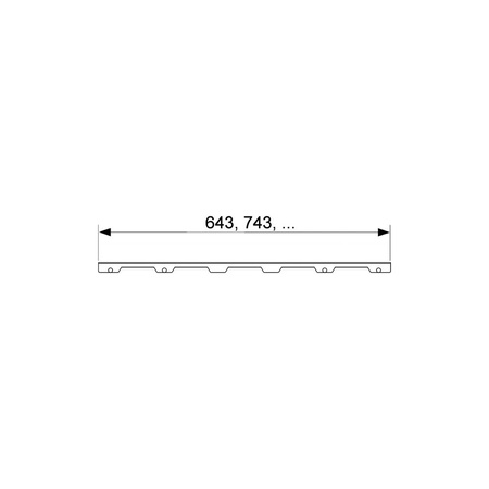 Ruszt prosty steel II 900 mm do odpływu prysznicowego stal szczotkowana TECE drainline