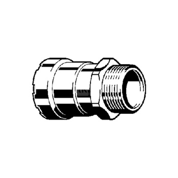 Złącze przejściowe Megapress VIEGA 4211 redukcja jednoczęściowy, stal (cynk/nikiel), 1/2'' (MZ x GZ), 64 mm z uszczelką
