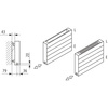 Ściana grzewcza Kermi Heizwand HHN Typ20 BH560x72x5800mm QN5417, weiß, 6bar, m. Abd, AB 12