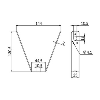 Wieszak blach trapezowych WTDBK fi11mm WTDBK10