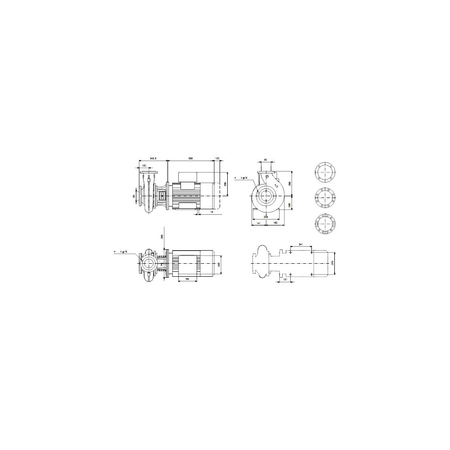 Jednostopniowa pompa monoblokowa z wlotem osiowym NB 50-200/219AAF2AESBQQEQW1