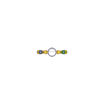 JEDNOSTKA POMIAROWA Z ZAWORAMI, WODOMIERZEM TECH., ZIMNA WODA v=1,5m3/h 3/4"
