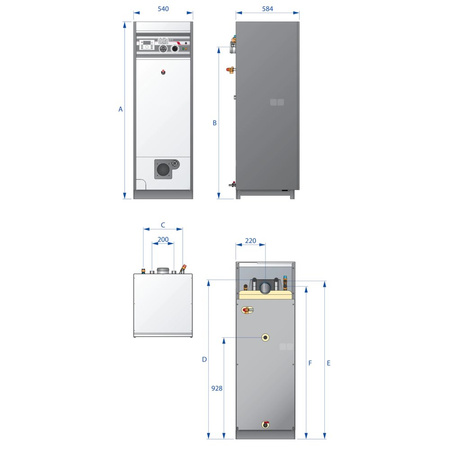 DELTA PRO S 55 Kocioł c.o./c.w.u., 56 kW