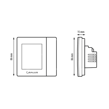 Regulator temperatury SALUS VS35W, montaż podtynkowy