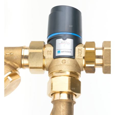 Grupa pompowa AFRISO BPS 961 AP GZ x GW 1'' x 3/4'', z zaworem mieszającym, z zaworem termostatycznym, z pompą obiegową AFRISO APH 160 15-7/130 mm