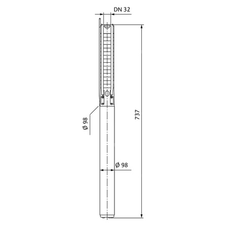 Pompa głębinowa 1-fazowa WILO Sub TWI4.02-13-D częstotliwość 50 Hz, moc 0.75 kW 5.7 A, prędkość obrotowa 2845 obr/min
