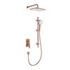 Zestaw natryskowy Malaga, podtynkowy z drążkiem przesuwnym, PVD brushed rose gold