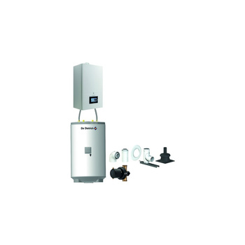 Pakiet - Kocioł gazowy jednofunkcyjny DE DIETRICH Virtuens Smart 32 kondensacyjny wiszący 3.7 - 34.9 kW + Zestaw powietrzno-spalinowy szachtowyBazowy PP/Alu fi 60/100 na fi 80 + Zasobnik c.w.uAQUAvie150 + Filtr magnetyczny XS90 A