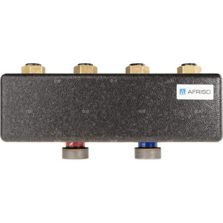 Rozdzielacz do instalacji c.o. AFRISO KSV 90-2 GZ 1 1/2'', 2-obieg. Nakrętka 1'', max. 50 kW