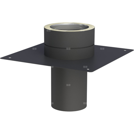 Płyta fundamentowa fi 80mm dla podwyższenia komina lakierowana na czarno T450'C / N1 lakierowana na czarno T450'C / N1