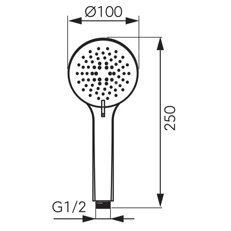 Rączka natryskowa 3F VIGO, chrom