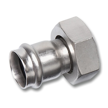 Półśrubunek SANHA NiroSan Press z uszczelką dwuczęściowy, stal nierdzewna, 54 mm x 2 3/8'' (zw x nz)
