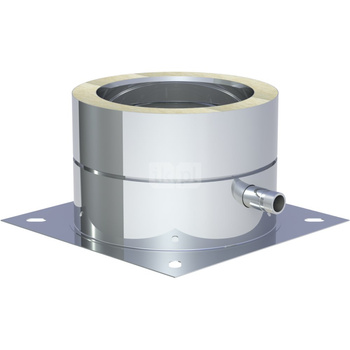 Płyta fundamentowa fi130mm z odpływem skroplin w bok montaż na cokole