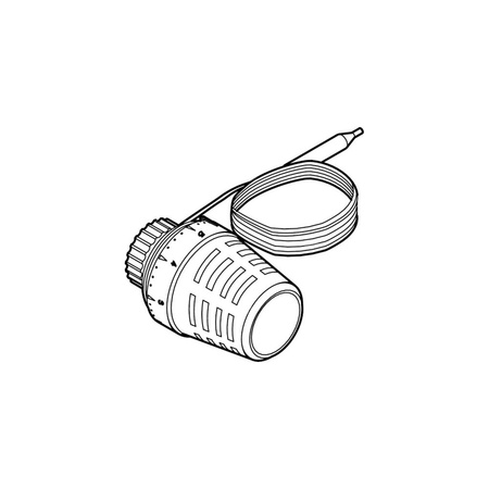 Przycisk termostatu z ogranicznikiem nr wzoru 1254.1 zakres regulacji: 20–70
