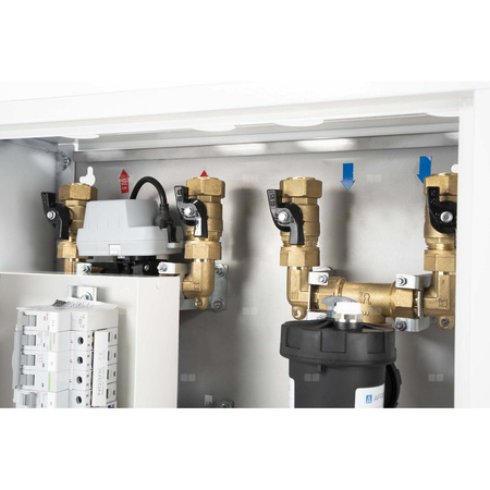 Moduł hydrauliczny do pomp ciepła AMB 760, z grzałką przepływową 6 kW, zaworem przełączającym USV, separatorem zanieczyszczeń ADS 160, przyłącza G1''