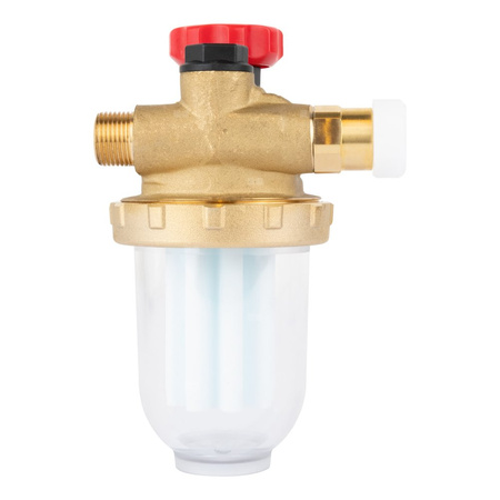 Filtr olejowy AFRISO R500Si jednorurowy z powrotem fi 3/8'' x 3/8'' GW x GZ, z wkładem plastikowym, maks. przepływ 210 l/h