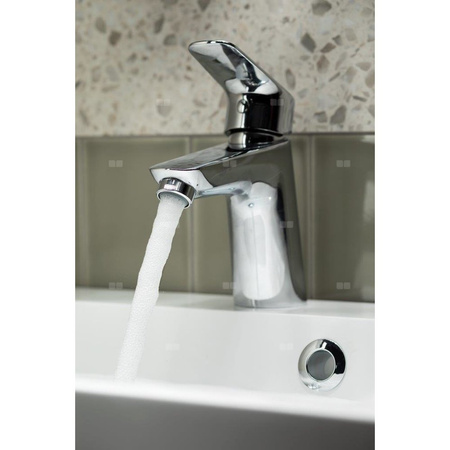 Bateria umywalkowa stojąca KFA Armatura ABASHA click clack, chrom, montaż blat / otwór na baterię