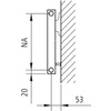 Grzejnik płytowy typ 11 KERMI HHN, z osłonami wym. 840 x 4000 mm, kolor biały, moc 5204 W