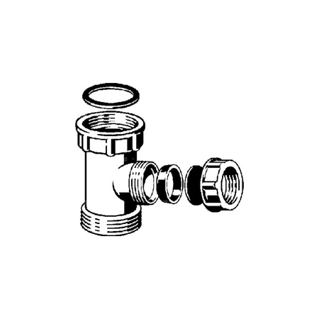 Trójnik VIEGA 713918 tworzywo sztuczne 1 1/2'' x 1 1/2'' x 25 mm (gw x gz x gz)