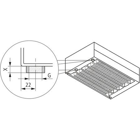 Konwektor Kermi Kon m. Str. Typ55 BH210x316x2600mm QN6167, weiß, 6bar, m. Abd., AB Uni.