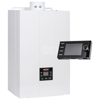 Pakiet - Kocioł gazowy jednofunkcyjny WOLF FGB-28 kondensacyjny wiszący 5.3 - 27.3 kW + RegulatorBM-2