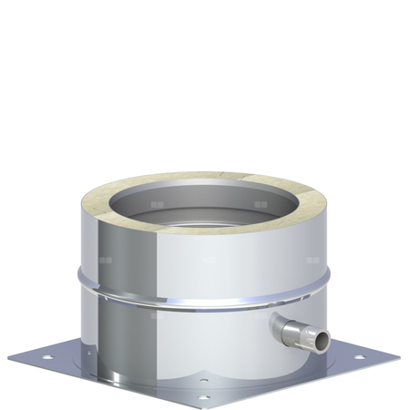 Płyta fundamentowa z odpływem skroplin w bokfi 180mm montaż na cokole fi 180mm montaż na cokole