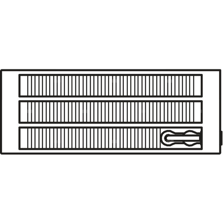 Konwektor Kermi V-Konvektor Typ43 BH70x194x3000mm QN2439, weiß, 6 bar, m. Abd., Vent. re