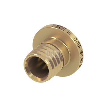 Korek TECE flex mosiądz końcówka wtykowa (14 mm)