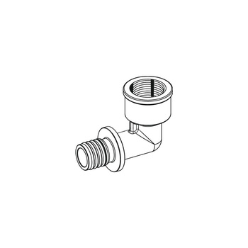 Mufa przejściowa 90' TECE flex, mosiądz, 20 mm x 3/4'' (zz x GW)